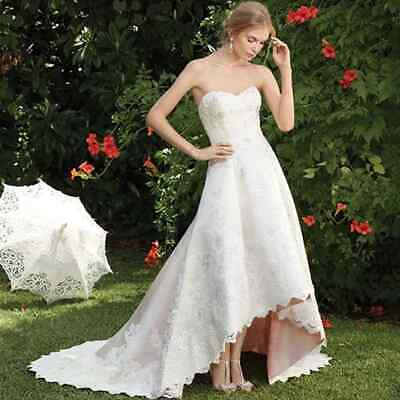 Sweetheart A Line High Low Satin Wedding Dress Sweetheart A Line High Low Satin Wedding Dress