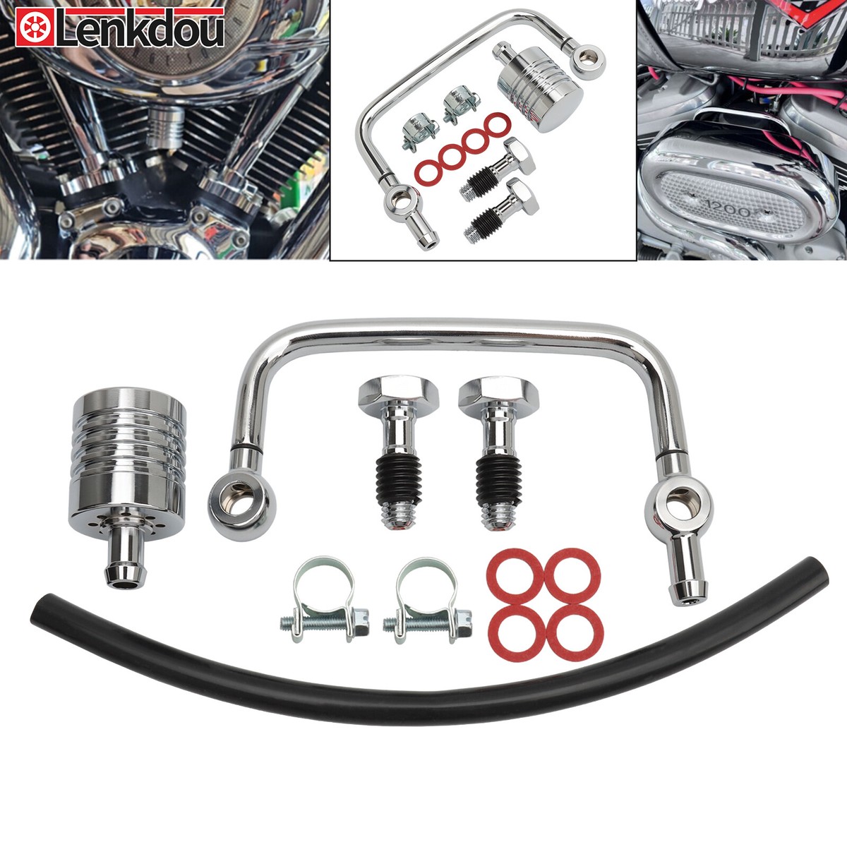 Crankcase Breather Bracket Kit For Harley Sportster XL883 XL 1200