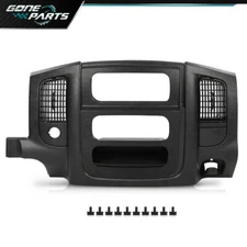 Fit For 02-05 Dodge Ram 1500-2500 Dash Radio Bezel Climate Trim Panel Vent Black