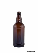 50 X 500ml Glass Amber / Brown Beer Cider Ale Bottles Homebrew New Caps