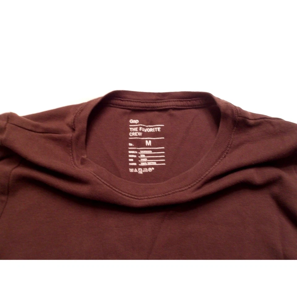 Camiseta básica informal manga larga Gap marrón ajustada talla M/#5209 Foto 3 de 3