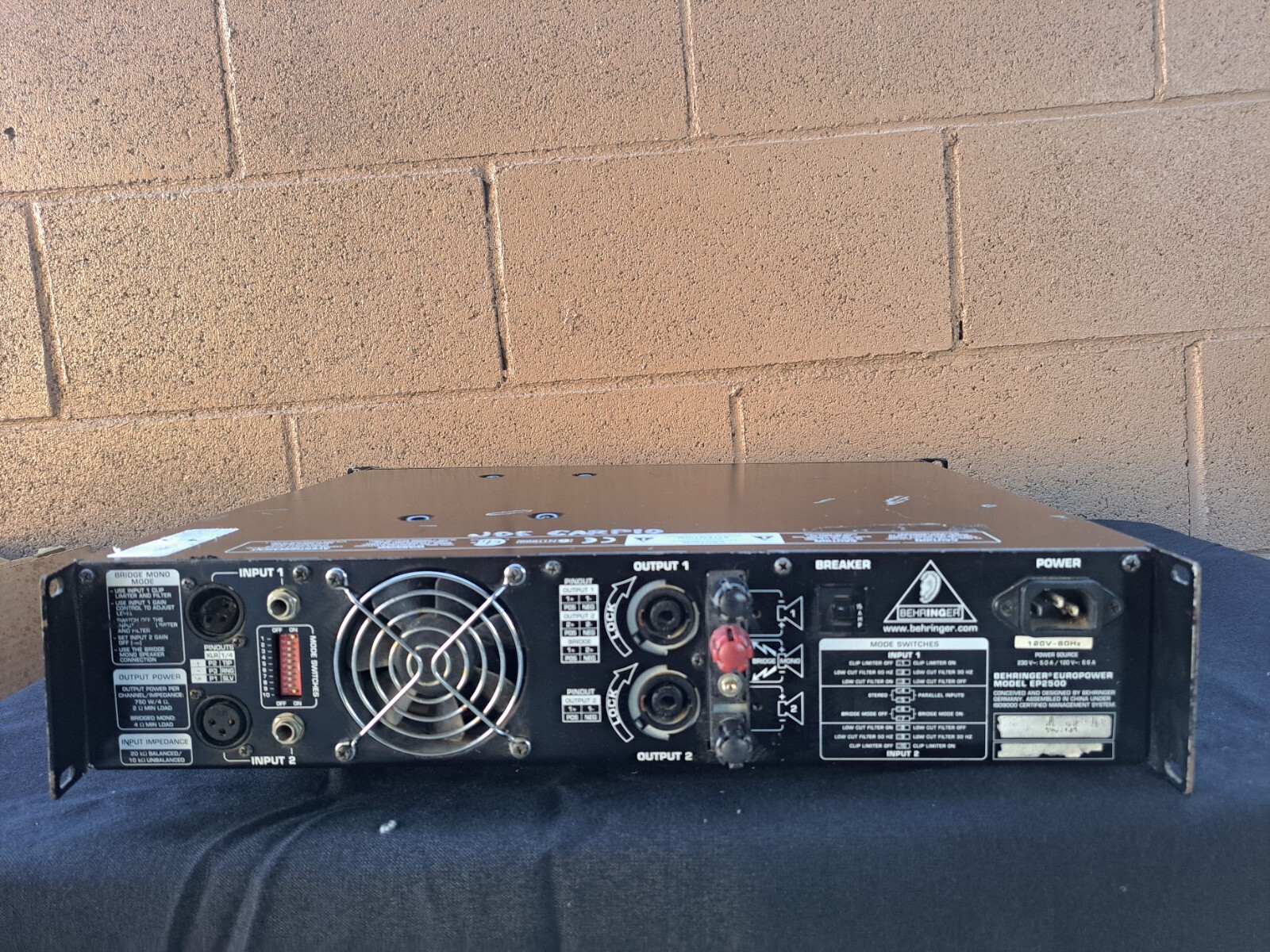 BEHRINGER EUROPOWER EP2500 Pro Sound Reinforcement 2 x 1200 Watt Power