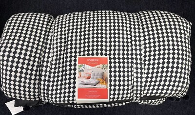 Opalhouse Woven Textured Lounge Pillow Charcoal/ White 35in X 76in
