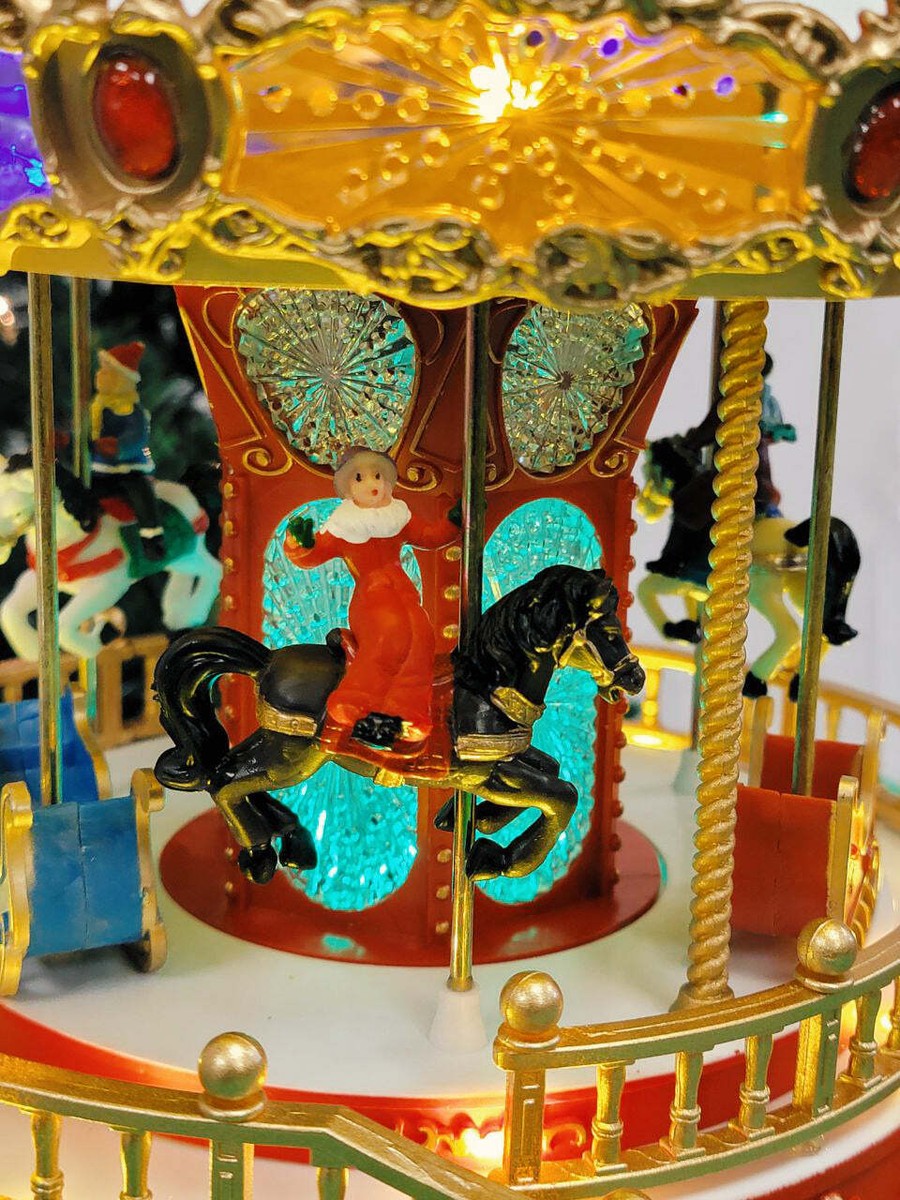 Wizardi Christmas Carousel Decoration. Christmas Village