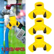 1/2/4X Water Hose Splitter Heavy Duty 2 Way Y Valve 3/4" Female Connector Garden