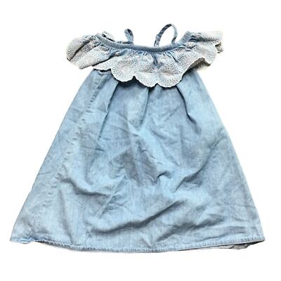 Maison Jules Toddler Girls Chambray Ruffle Lace Off Shoulder Dress Blue 3T | eBay Maison Jules Toddler Girls Chambray Ruffle Lace Off Shoulder Dress Blue 3T | eBay