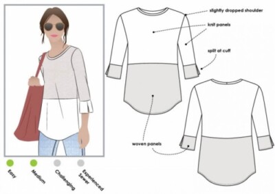 Style Arc Schnittmuster Annika Top Damen Größen 18-30