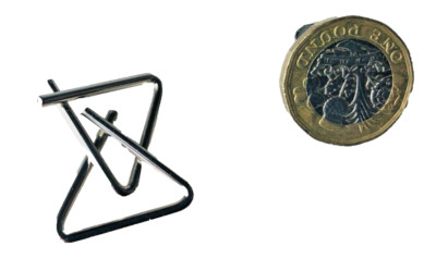 Metallpuzzle Trennen Sie die Teile Vintage ra