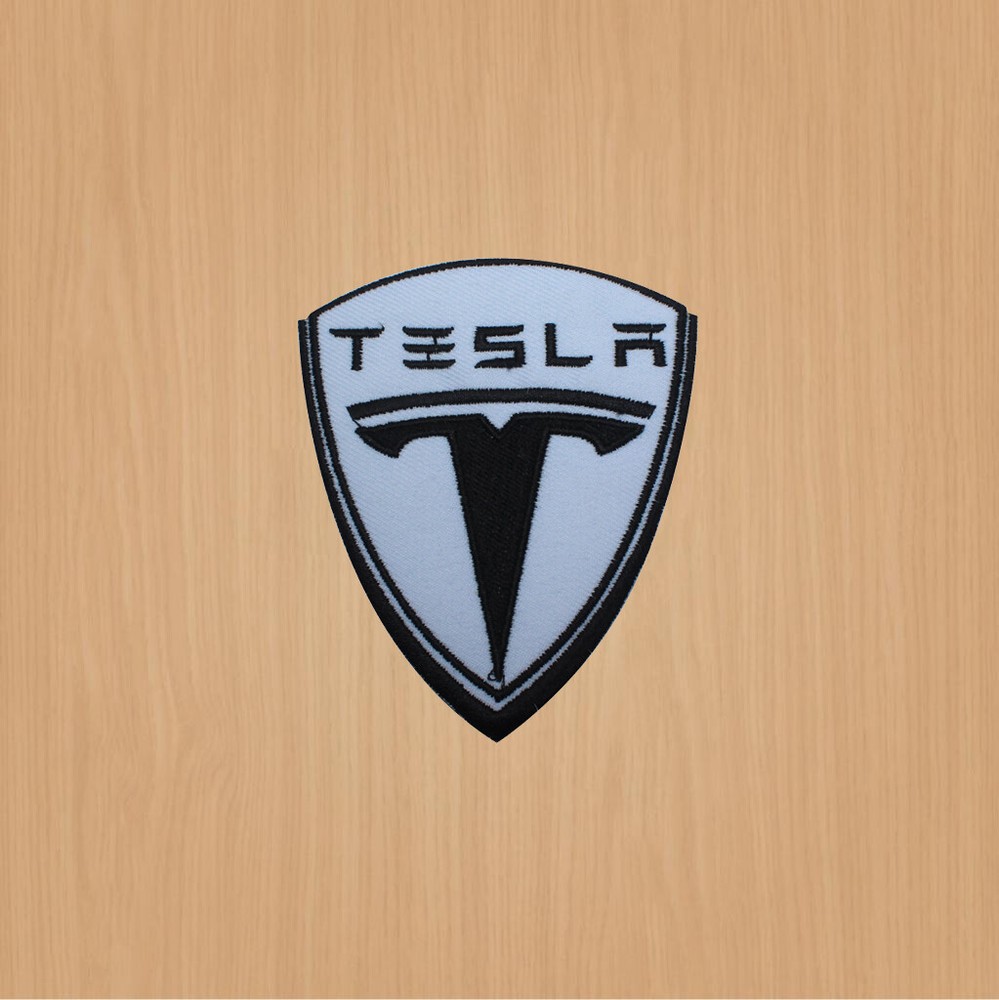 Vintage Tesla Embroidery Patch Iron-On or Sew-On Simple Design