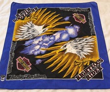 Harley-Davidson Co. American Eagle Bandana Handkerchief Unisex Size 20.5 x 21"