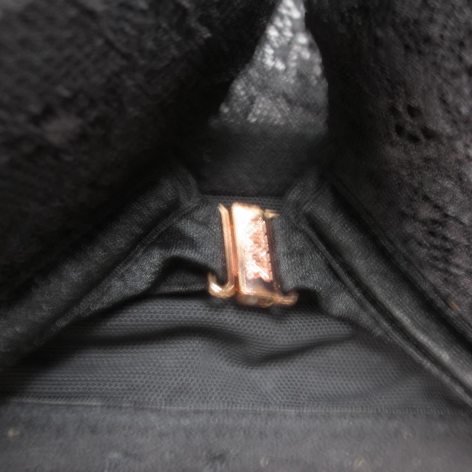 PINK Victoria's Secret Bra Womens 36D Black Lace Racerback Front Close Underwire - Image 3 of 4