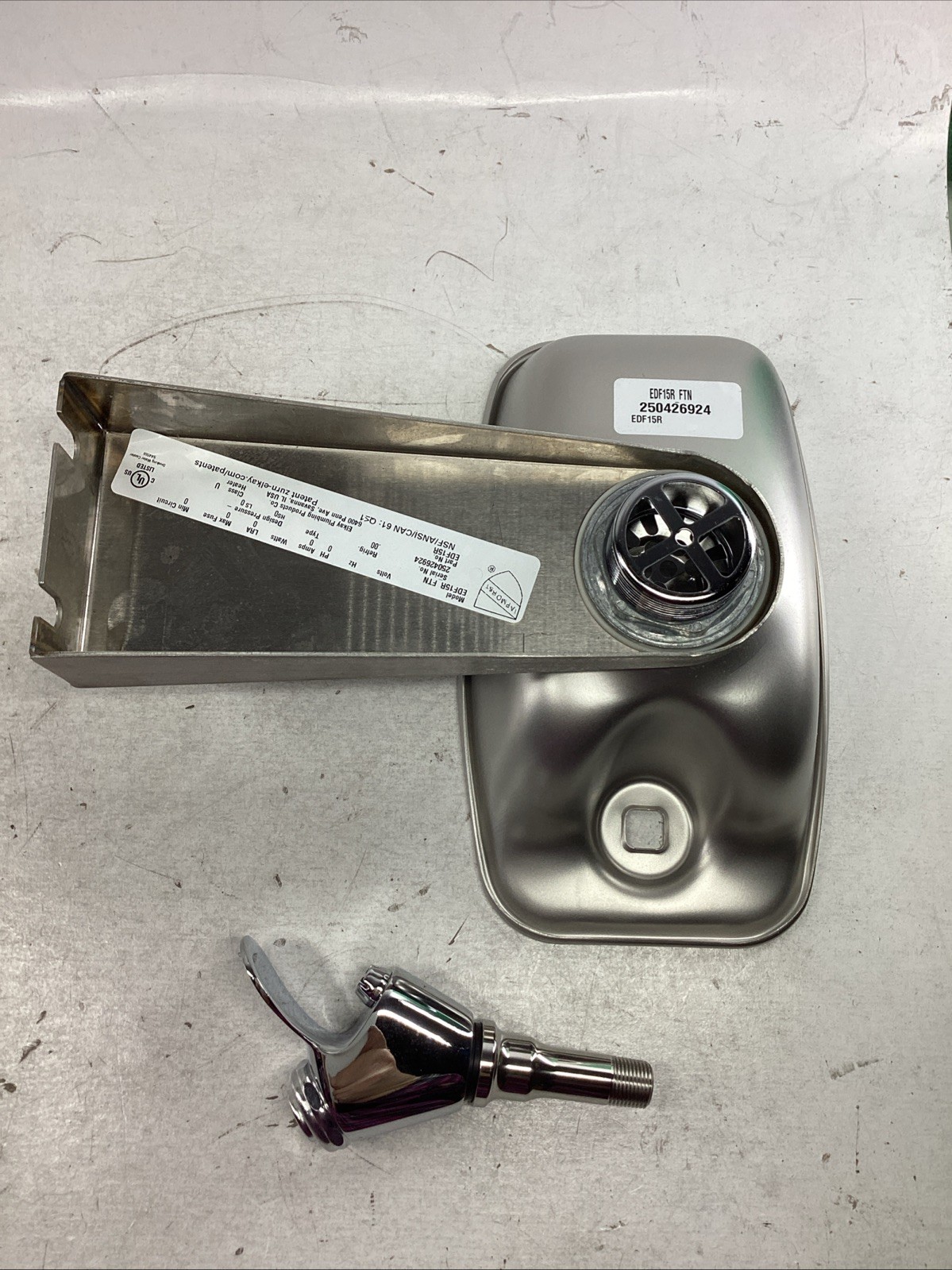 Elkay EDF15R Wall Mounted Single Level Bracket Drinking Fountain Stainless Steel