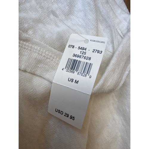 Aerie Breezy Boyfriend Round Neck Oversized T-Shirt Tropic White Women Sz M NWT - Picture 7 of 8