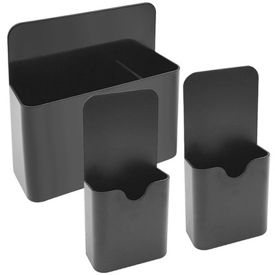 IOUALEY Magnetic Pen Holder,3 Pack Dry Erase Marker Holder Black 