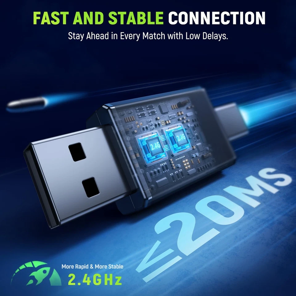 Wireless Gaming Headsets for Ps5 Ps4 PC, 40H+ Hrs & 7.1 Surround Sound with N... - Image 3 of 4