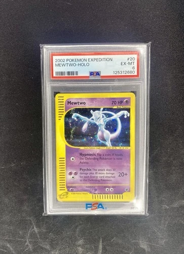 Pokemon Mewtwo Expedition Holo Rare #20 PSA 6