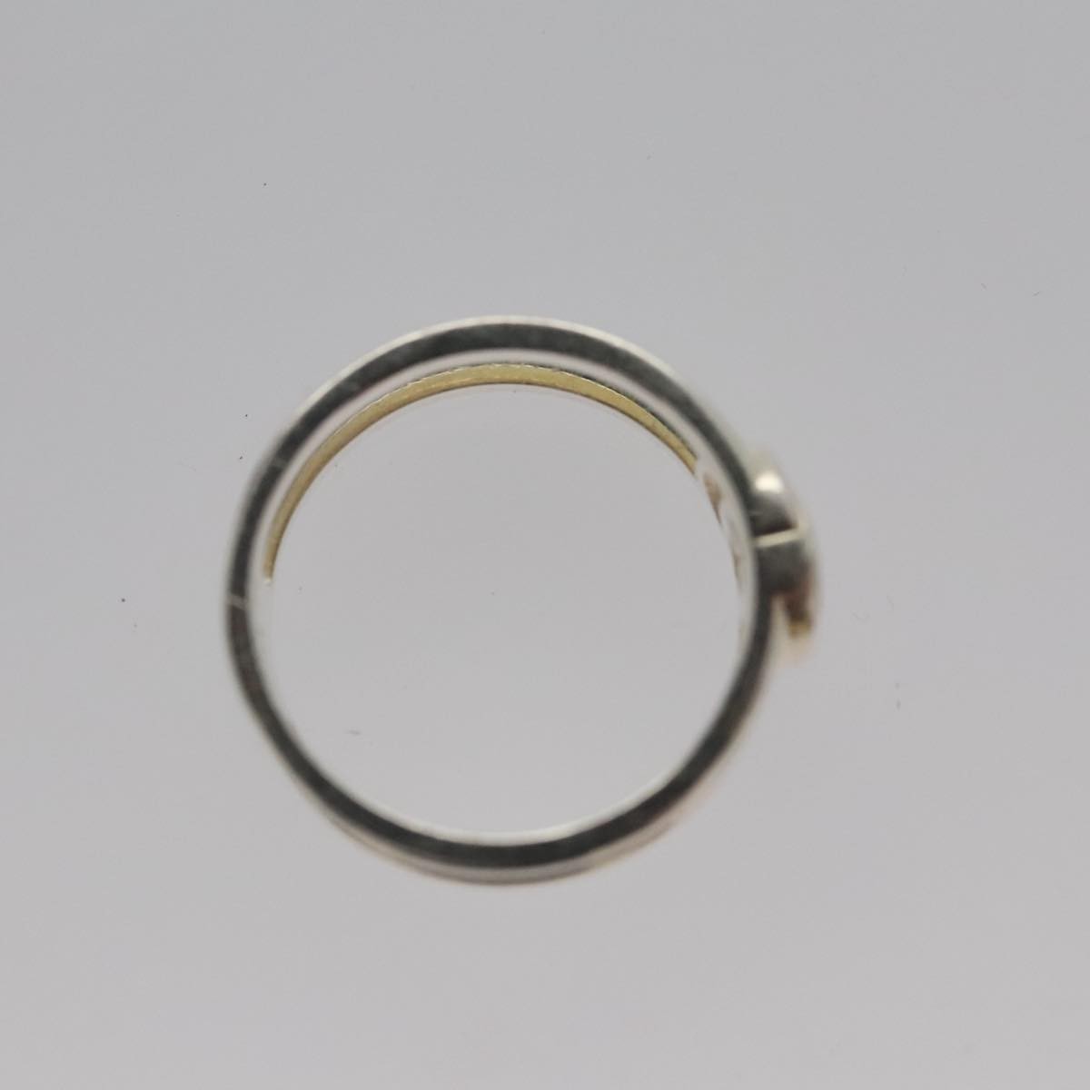 GUCCI Interlocking Ring metal Silver Auth am7444 - image 5