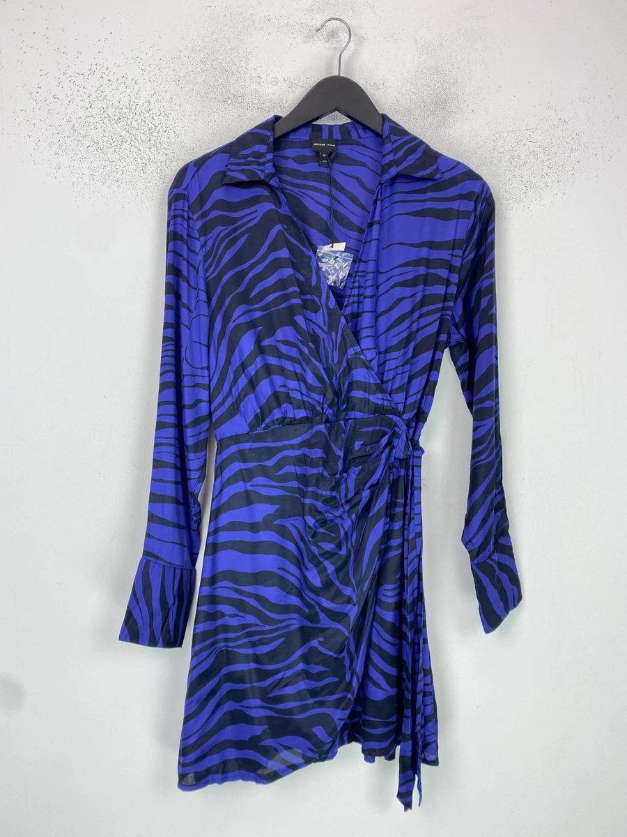 river island blue zebra dress Wild Elegance: Zebra Dress Small main image 0