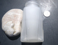 Sea Glass, Vintage Clear Bottle/Jar with RD 1934 on the Bottom 5" Tall