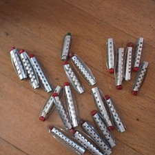 Vintage Aluminum Hair Rollers Curlers Metal Clip 50's Multiple Sizes