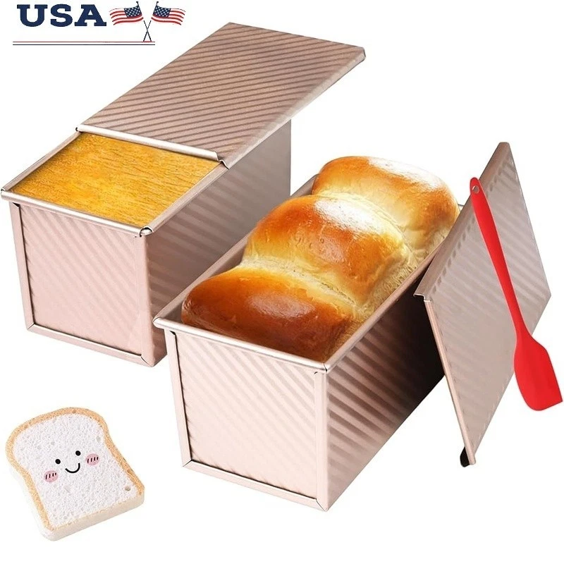 Large Nonstick Pullman Loaf Pan Set Baking Tool W/ Lid Silicone Scraper Brush US
Opens in a new wind