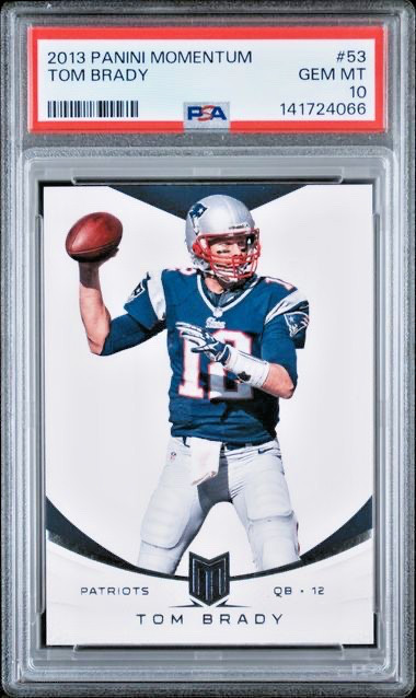 TOM BRADY PSA 10 GEM MT 2013 PANINI MOMENTUM #53 NEW ENGLAND PATRIOTS