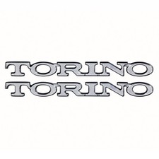 1968-70 Torino Emblems Quarter Panel Rear Lh Rh Pair Nameplates New