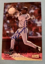 1996 Ken Griffey Jr Autograph Signature Rookies Hit Man #J4 67/250 HOF  Rare