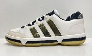 Adidas Big Fundamental Lo White Black Gold Basketball Shoes Size 9.5