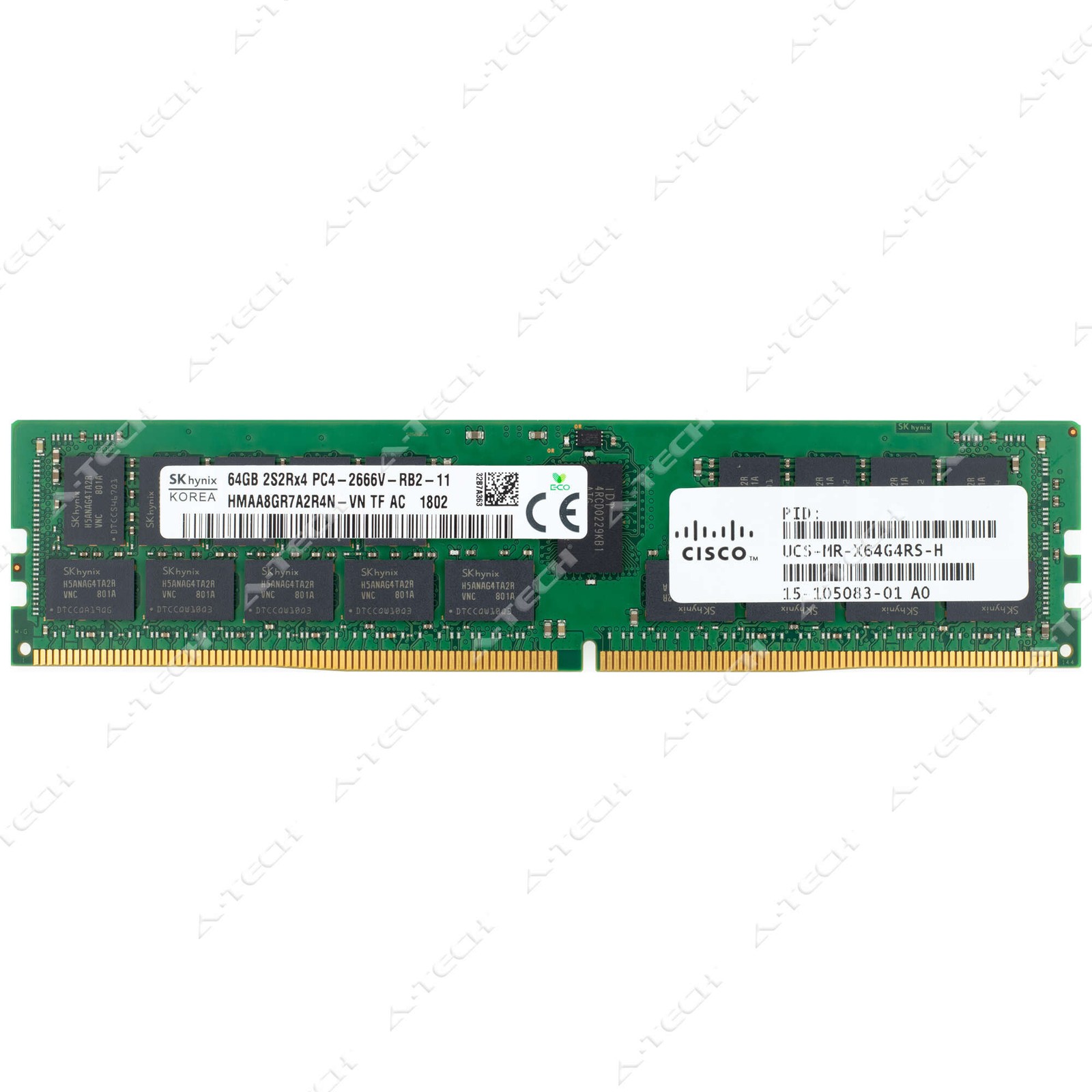 Hynix 64GB DDR4 2666 MHz PC4-21300 ECC RDIMM Server Memory RAM ...