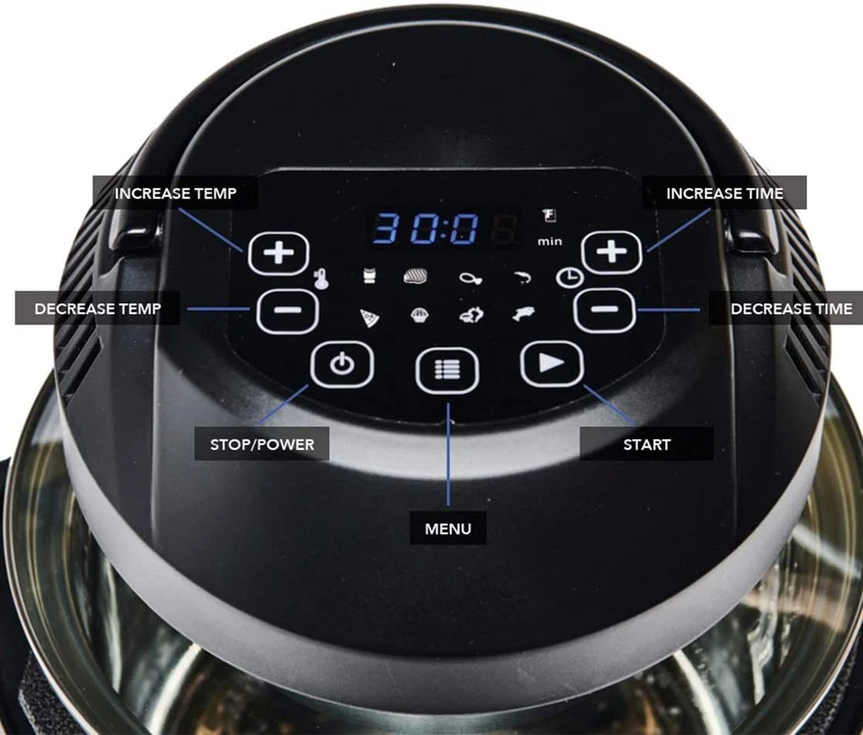 Компактная крышка фритюрницы Yedi для электрических скороварок 5, 6 и 8 кварт, черная - Изображение 4 из 4