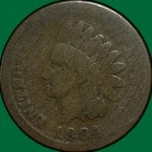 1884 Indian Head Cent Almost Good AG Coin #35368