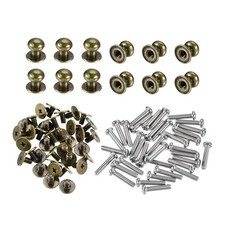 36pcs 7mm Head Dia Round Knobs Pull Handle Zinc Alloy Bronze Tone