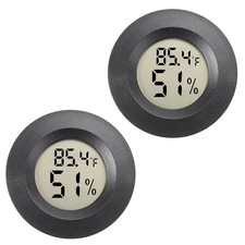 Mini Hygrometer Digital Thermometer Humidity Meter 2 Pack Indoor/Outdoor