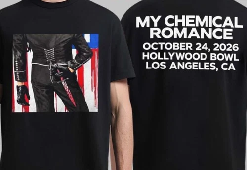 My Chemical Romance in Hollywood Bowl Oct 24 2026 Night 3 Tee, 2-sided, reprint image 3
