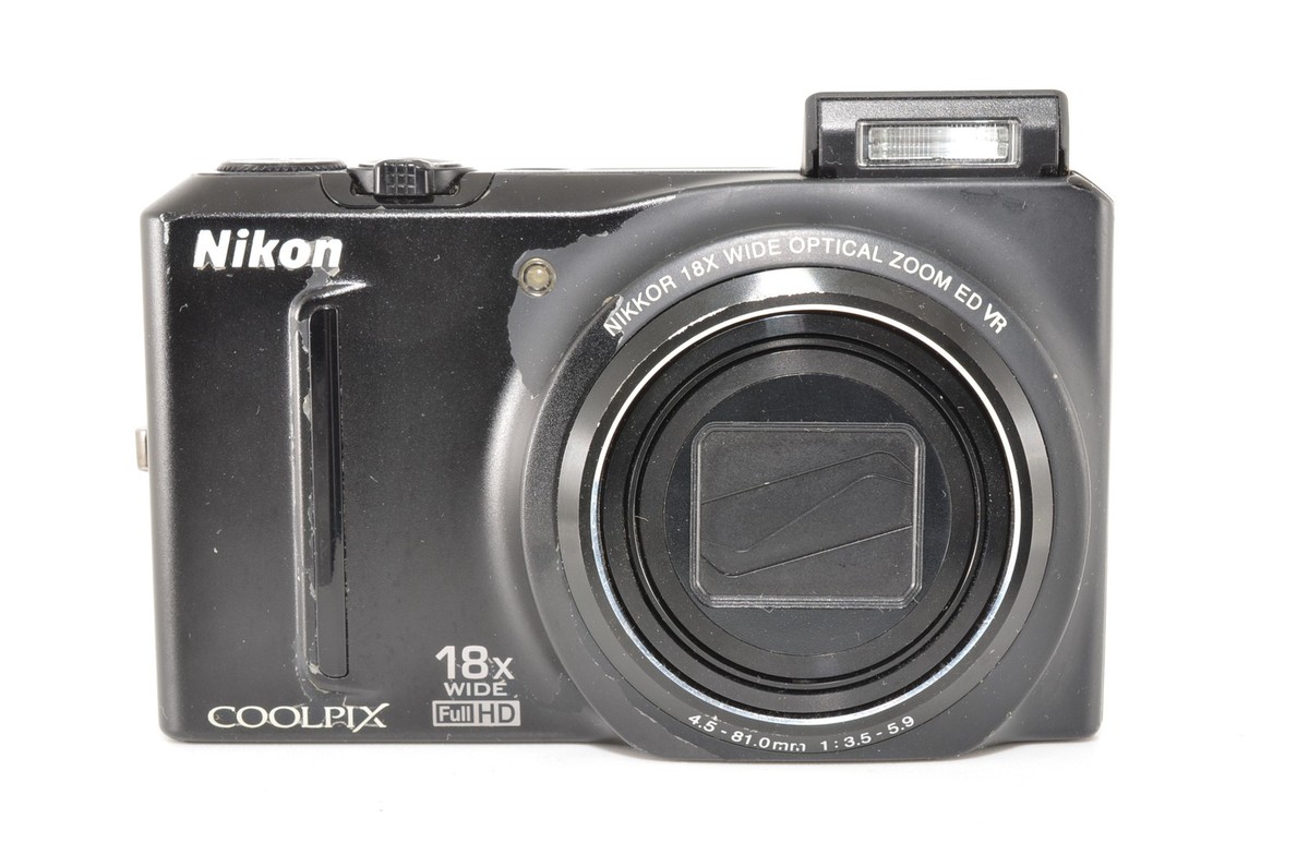 Nikon Coolpix S9100 Black Digital Camera Tested Working from Japan