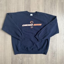 Chicago Bears Sweatshirt Mens Large Blue NFL Football Pullover Crewneck Fleece