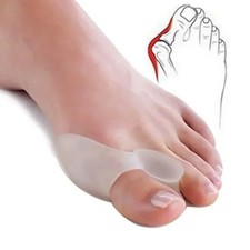 2PC Silicone Gel Toe Separator Bunion Corrector Hallux Valgus Thumb Straightener