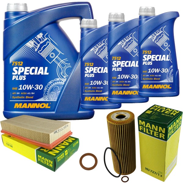 MANN-FILTER Inspektionspaket Mannol 8L Special Plus 10W-30 FüR Mercedes E-Klasse-image