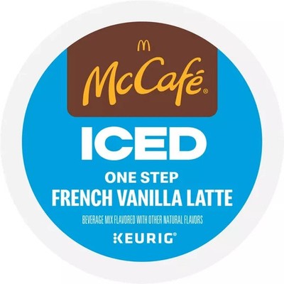 McCafé Iced One Step French Vanilla Latte K Cups - Pack of 90 Pods