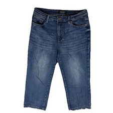 Judy Blue Jeans Womens 11/30 High Rise Wide Leg Cropped Dark Wash Stretch J3