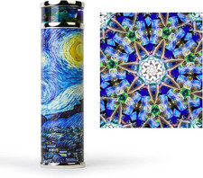 The Starry Night Kaleidoscope 5.5 Handmade Rotatable Oil Filled Core Box Full Vi