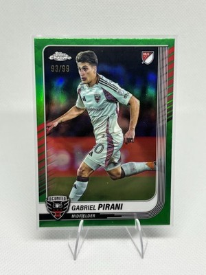 2025 Topps Chrome MLS Gabriel Pirani Green Refractor /99 D.C. United #38