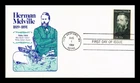 US COVER HERMAN MELVILLE LITERARY ARTS FIRST DAY ISSUE PANDA CACHET INSERT