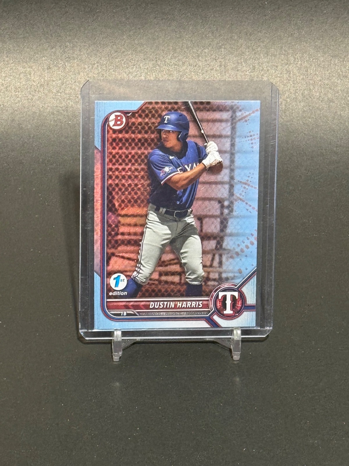 2022 Bowman First Edition #BD-41 Dustin Harris Rookie Sky Blue