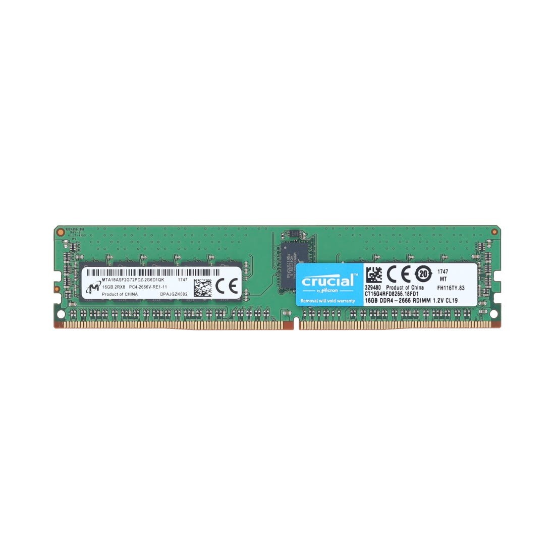 Crucial CT16G4RFD8266.18FD1 16GB 2Rx8 PC4-21300VR (DDR4-2666MHz) RAM - 1yr Wty