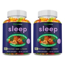 HEMPWAY Sleep Gummy 2-Pack - Melatonin L-Theanine for Restful Sleep