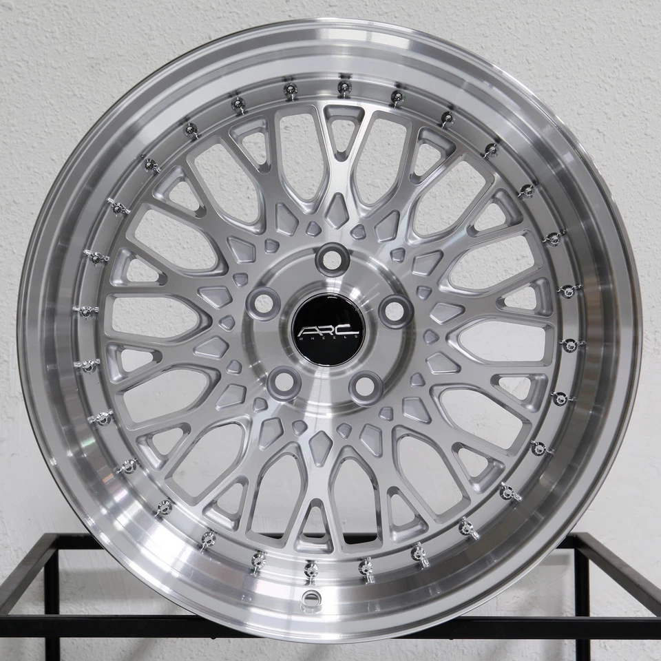 17x8.5 ARC AR1 5x108 35 Silver Machined Wheels Rims Set(4) 73.1 - Image 2 of 4