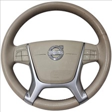 Volvo V70 2008_2013 Steering Wheel Beige Leather Cruise & Audio Controls OEM