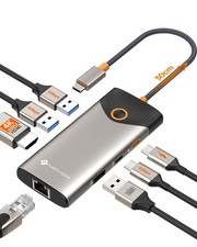 NOVOO USB C Hub 7 in 1 Dock con HDMI 4K@60Hz 1 Gbps Ethernet 100W PD Ricarica